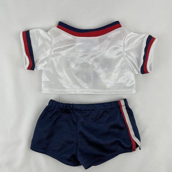 Build A Bear Clothes Football Uniform Jersey Shorts Helmet Cleats Red Blue BABW - Picture 3 of 8